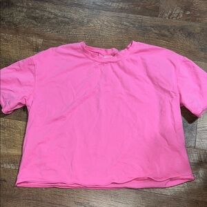 Pink Women's Cropped Top Size Medium